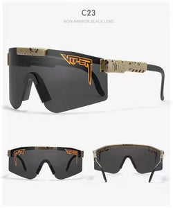 Pit Brand viper   Oversized Rose Sunglasses Double wide Polarized Mirrored lens tr90 frame uv400 Men Gafas Oculos