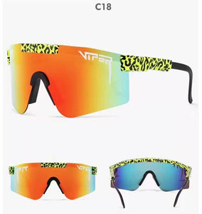 Pit Brand viper   Oversized Rose Sunglasses Double wide Polarized Mirrored lens tr90 frame uv400 Men Gafas Oculos