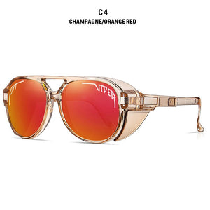 Pit Viper SteamPunk Style Polarized Sunglasses Men Women Cycling Sports Brand Design Sun Glasses Oculos De Sol With Case