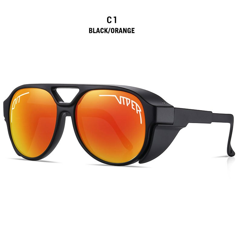 Pit Viper SteamPunk Style Polarized Sunglasses Men Women Cycling Sports Brand Design Sun Glasses Oculos De Sol With Case