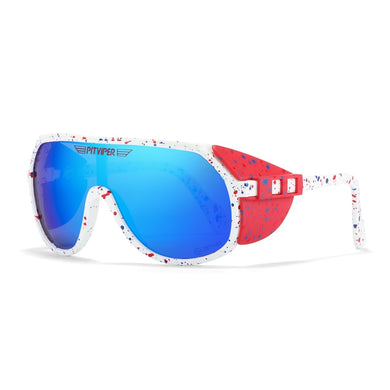 Pit Viper Grand-Prix UV400 Sunglasses Men Sports Removable Shield Sun Glasses Unisex Equipped With ANSI Z87+ UV400 Lens
