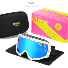 Carica l&#39;immagine nel visualizzatore di Gallery, Pit Viper Men Women Skiing Goggles Sunglasses Trendy Oversized UV400  Gafas de sol One Piece Lens Glasses Adjustable