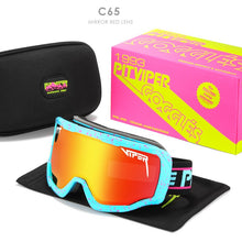 Carica l&#39;immagine nel visualizzatore di Gallery, Pit Viper Men Women Skiing Goggles Sunglasses Trendy Oversized UV400  Gafas de sol One Piece Lens Glasses Adjustable