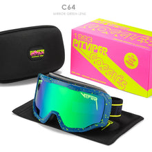 Carica l&#39;immagine nel visualizzatore di Gallery, Pit Viper Men Women Skiing Goggles Sunglasses Trendy Oversized UV400  Gafas de sol One Piece Lens Glasses Adjustable