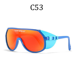 Pit Viper One Piece Sunglasses Men Sports Removable Shield Sun Glasses Unisex Equipped With ANSI Z87+ UV400 Lens Grand-Prix