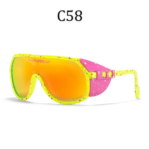 Pit Viper One Piece Sunglasses Men Sports Removable Shield Sun Glasses Unisex Equipped With ANSI Z87+ UV400 Lens Grand-Prix