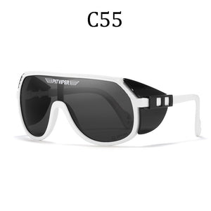 Pit Viper One Piece Sunglasses Men Sports Removable Shield Sun Glasses Unisex Equipped With ANSI Z87+ UV400 Lens Grand-Prix