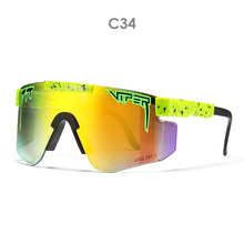 Load image into Gallery viewer, Pit Viper Original Oversized Semi Rimless Sunglasses Men/Women UV400 Half Frame Sports Goggle Big Mirror Shades With Box
