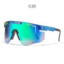 Load image into Gallery viewer, Pit Viper Original Oversized Semi Rimless Sunglasses Men/Women UV400 Half Frame Sports Goggle Big Mirror Shades With Box