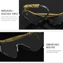 Load image into Gallery viewer, Pit Viper Original Oversized Semi Rimless Sunglasses Men/Women UV400 Half Frame Sports Goggle Big Mirror Shades With Box