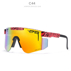 Pit Viper Original Oversized Semi Rimless Sunglasses Men/Women UV400 Half Frame Sports Goggle Big Mirror Shades With Box