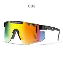 Load image into Gallery viewer, Pit Viper Original Oversized Semi Rimless Sunglasses Men/Women UV400 Half Frame Sports Goggle Big Mirror Shades With Box