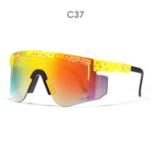 Load image into Gallery viewer, Pit Viper Original Oversized Semi Rimless Sunglasses Men/Women UV400 Half Frame Sports Goggle Big Mirror Shades With Box