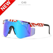 Load image into Gallery viewer, Pit Viper Original Oversized Semi Rimless Sunglasses Men/Women UV400 Half Frame Sports Goggle Big Mirror Shades With Box