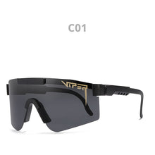 Load image into Gallery viewer, Pit Viper Polarized Oversized Sunglasses Men One-piece Lens Shield Gafas de sol Semi-rimless Mirror UV400 Adjustable