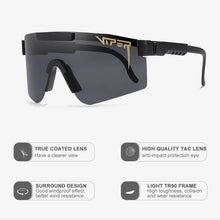 Load image into Gallery viewer, Pit Viper Polarized Oversized Sunglasses Men One-piece Lens Shield Gafas de sol Semi-rimless Mirror UV400 Adjustable