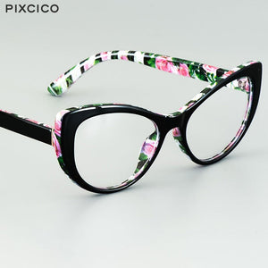 Pixcico 45629 Cat Eye Thick Glasses Frames Women Sexy Retro Optical Fashion