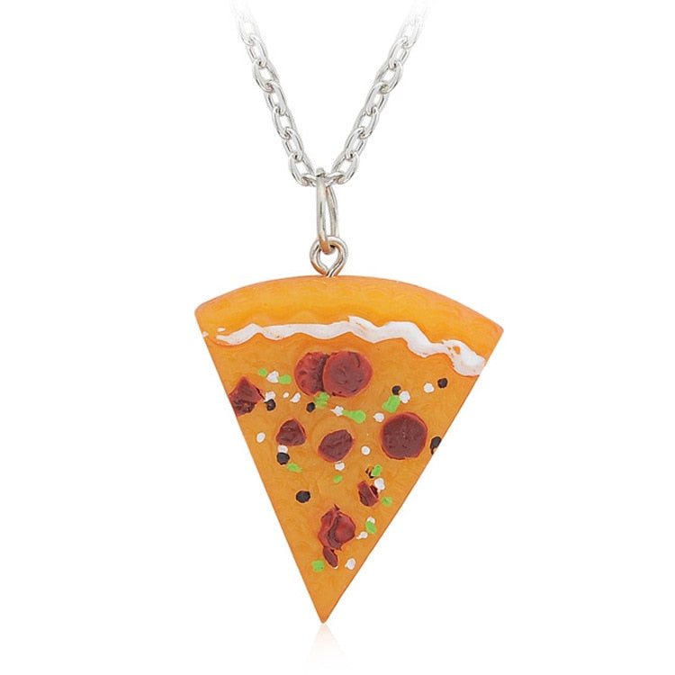 Pizza Pendant Necklaces Best Friends Forever Necklace for Men Women Family Friends Jewelry Gift CND208