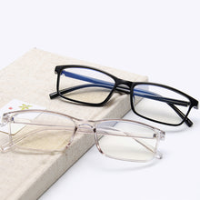 Load image into Gallery viewer, Plain Clear Eyeglasses Anti Blue Light Glasses for Computer Black Square Frame Eyeglasses Blue Blocking Glasses Fake Glasses
