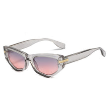 Load image into Gallery viewer, Plastic Cat Eyes Small Sunglass Mens Vintage Brand Designer Leopard Gradient Travel Sun glasses Man Sunglasses.