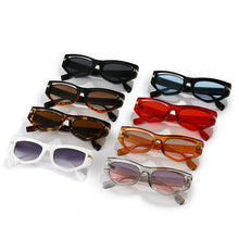 Load image into Gallery viewer, Plastic Cat Eyes Small Sunglass Mens Vintage Brand Designer Leopard Gradient Travel Sun glasses Man Sunglasses.