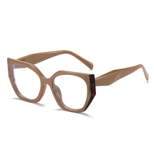 Carica l&#39;immagine nel visualizzatore di Gallery, Montatura per occhiali Cat Eye con giunture in plastica colorata con lenti trasparenti 2023 Occhiali ottici anti luce blu da donna 