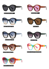 Carica l'immagine nel visualizzatore di Gallery, Plastic Oversized Muti Colors Cat Eyes Sunglasses Shades Uv400 2023 Rainbow Men Retro Female Ladies Sun Glasses
