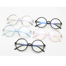 Carica l'immagine nel visualizzatore di Gallery, Plastic Round Glasses Korean style Black spectacle frames Women Vintage Eyeglasses Clear Men's Glasses oculos de grau