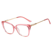 Carica l&#39;immagine nel visualizzatore di Gallery, Montature per occhiali da vista in plastica titanio Cat Eye anti luce blu Occhiali da vista per computer Diamond TR90 da donna