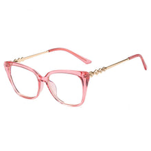 Carica l&#39;immagine nel visualizzatore di Gallery, Montature per occhiali da vista in plastica titanio Cat Eye anti luce blu Occhiali da vista per computer Diamond TR90 da donna