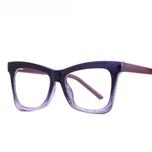 Carica l&#39;immagine nel visualizzatore di Gallery, Montature per occhiali da vista in plastica titanio Cat Eye AntiI luce blu Uomo Donna Occhiali da vista per computer TR90