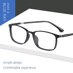 Plastic steel glasses frame retro glasses frame men's ultralight casual large frame glasses women's prescription glasses 9801