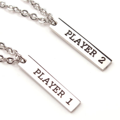 Player 1 Player 2 Couples Necklace Set Valentine's D Gift For Girlfriend Boyfriend Gamer Video Game Couple's Necklaces