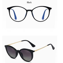 Load image into Gallery viewer, Polarized 2 in 1 Magnetic Sunglasses Women Retro Round Anti Blue Glasses Frame Female 2023 Optical Prescription Eyeglasses