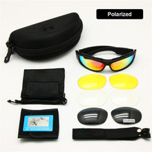 Load image into Gallery viewer, Polarized Ballistic Army Sunglasses Daisy One C6 Military Goggles Rx Insert 4 Lens Kit Men Combat War Game Tactical Glasses