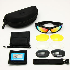 Polarized Ballistic Army Sunglasses Daisy One C6 Military Goggles Rx Insert 4 Lens Kit Men Combat War Game Tactical Glasses