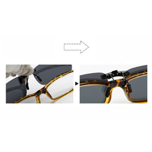 Polarized Clip On Sunglasses Driving Day Night Vision Lens Unisex Sports Fishing For Myopia Glasses Glasses Trip Travel Outdoor