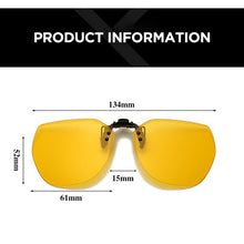 Load image into Gallery viewer, Polarized Clip On Sunglasses Flip Up Sunglasses Photochromic Driving Glasses Mirrored Sunglasses Night Vision Fishing Goggle