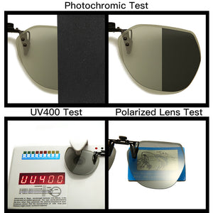 Polarized Clip On Sunglasses Men Flip Up Sunglasses Photochromic Driving Glasses Mirrored Sunglasses Night Vision Fishing Goggle