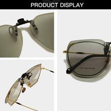 Load image into Gallery viewer, Polarized Clip On Sunglasses Men Flip Up Sunglasses Photochromic Driving Glasses Mirrored Sunglasses Night Vision Fishing Goggle