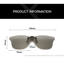 Load image into Gallery viewer, Polarized Clip on Sunglasses Clip on Glasses Square Polaroid Lens Men Women Mirror Clip Sun Glasses Vision Driving Fishing UV400