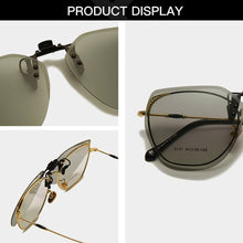 Load image into Gallery viewer, Polarized Clip on Sunglasses Men Women Photochromic Sun Glasses Night Vision Driving Goggle Flip Up Lens Glasses UV400 Oculos