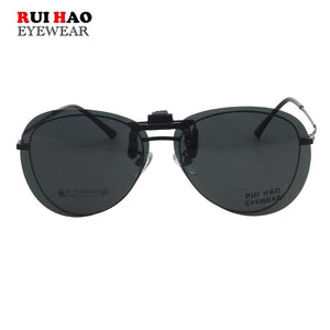 Polarized Clip on Sunglasses Outdoor Sun Glasses Retro Design Driving Eyeglasses Clip Transforms Regular Glasses into Sunglasses