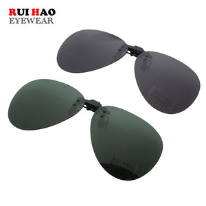 Polarized Clip on Sunglasses Outdoor Sun Glasses Retro Design Driving Eyeglasses Clip Transforms Regular Glasses into Sunglasses