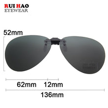 Load image into Gallery viewer, Polarized Clip on Sunglasses Outdoor Sun Glasses Retro Design Driving Eyeglasses Clip Transforms Regular Glasses into Sunglasses