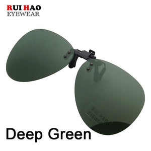 Polarized Clip on Sunglasses Outdoor Sun Glasses Retro Design Driving Eyeglasses Clip Transforms Regular Glasses into Sunglasses