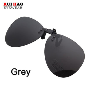 Polarized Clip on Sunglasses Outdoor Sun Glasses Retro Design Driving Eyeglasses Clip Transforms Regular Glasses into Sunglasses