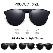 Load image into Gallery viewer, Polarized Clip-on Sunglasses Unisex Anti-Glare UV Protection Driving Glasses With Flip Up for Prescription Glasses