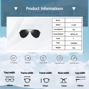 Polarized Color-changing Sunglasses Driving  Night Vision Goggles Day and Glasses Metallic Feel Lightweight Lenses