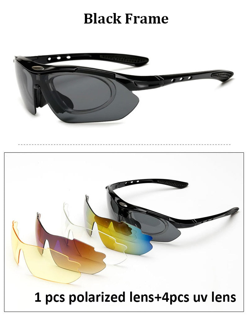 Polarized Goggle Sunglasses Men Women 5 In 1 Outdoor Sport Glasses Optical Prescription Eyewear Frames Eyeglass